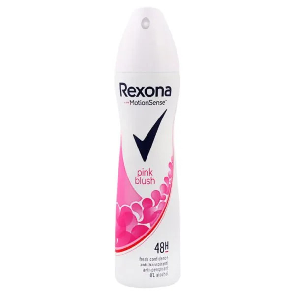 اسپری بدن بدون الکل ضد تعریق زنانه 48 ساعته pink blush رکسونا 200 میل Rexonaاصلی