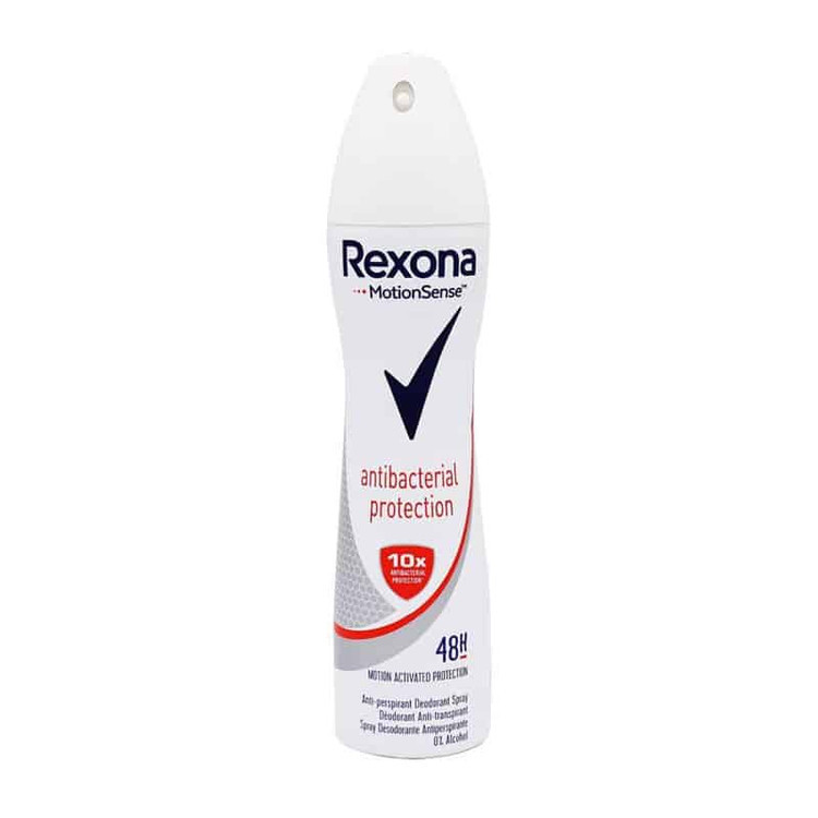 اسپری ضدتعریق 48 ساعته رکسونا Rexona مدل Antibacterial Protection(200 میل)اصلی