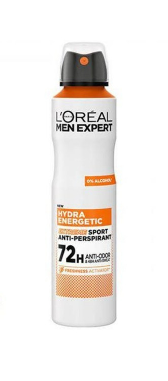 اسپری زیربغل ضدتعریق ۷۲ ساعتهmen expert اورال(لوریل) بدون الکل صد درصد اصل مدل Hydra energetic250 میل