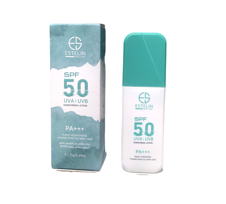 لوسیون ضد آفتاب مرطوبکننده قوی استلین باSPF50 حجم۷۵ گرم اورجینالESTELIN