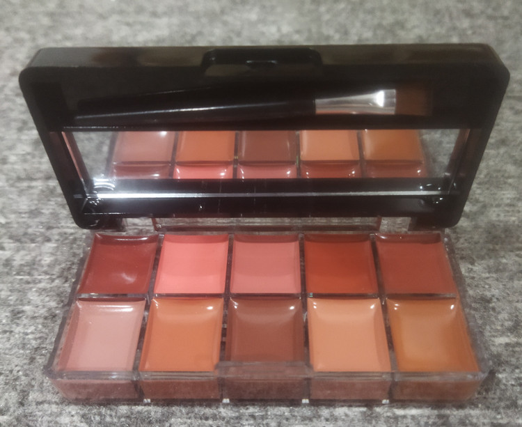 پالت رژ لب ۱۰ رنگ جووسه با آینه و براش مخصوص Lip Palette 10 Colors