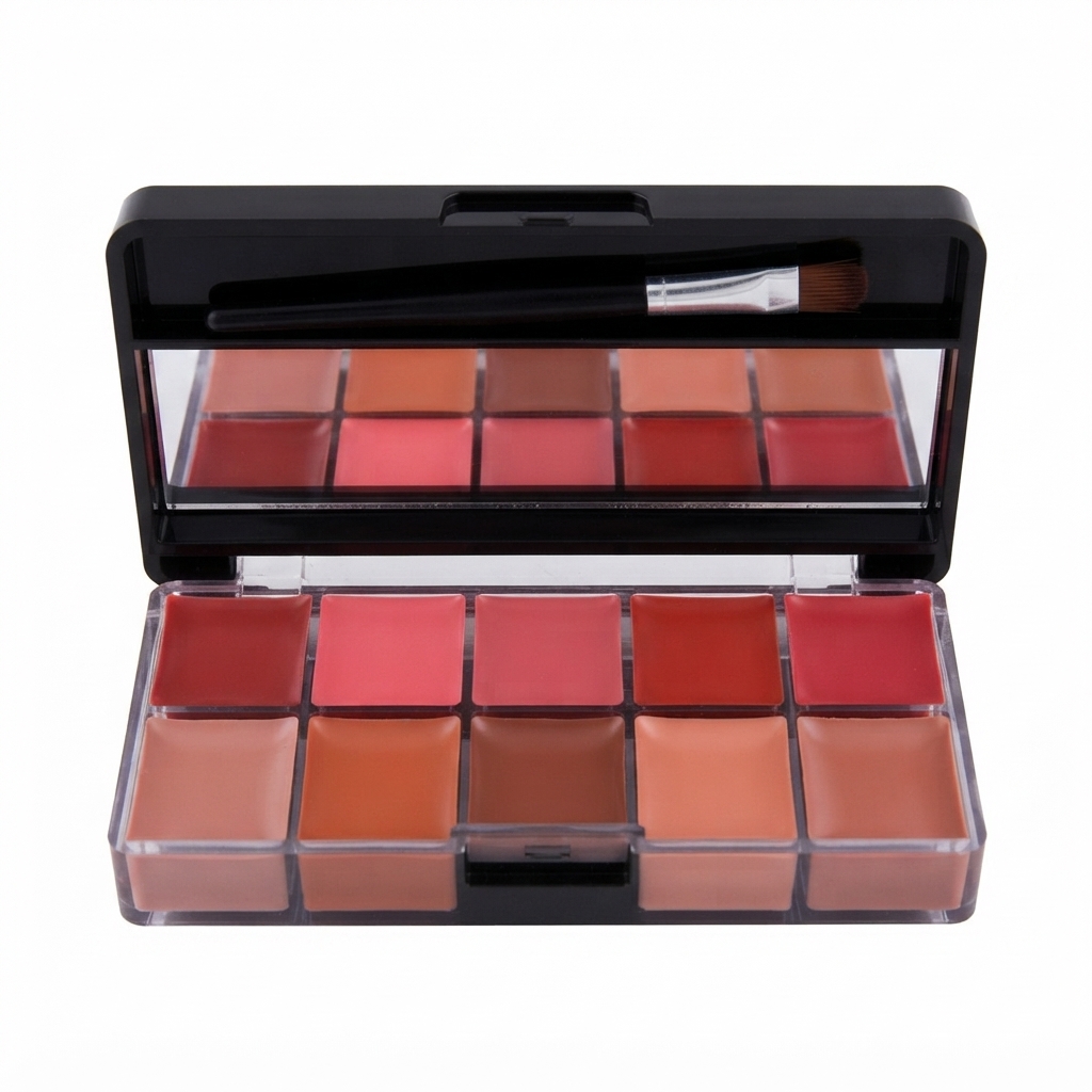 پالت رژ لب ۱۰ رنگ جووسه با آینه و براش مخصوص Lip Palette 10 Colors