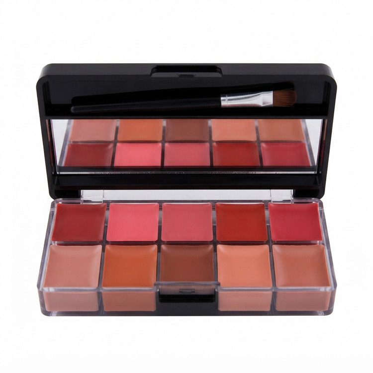 پالت رژ لب ۱۰ رنگ جووسه با آینه و براش مخصوص Lip Palette 10 Colors