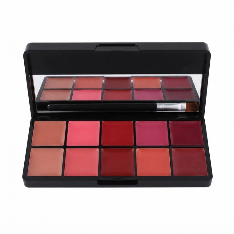 پالت رژ لب ۱۰ رنگ جووسه با آینه و براش مخصوص Lip Palette 10 Colors
