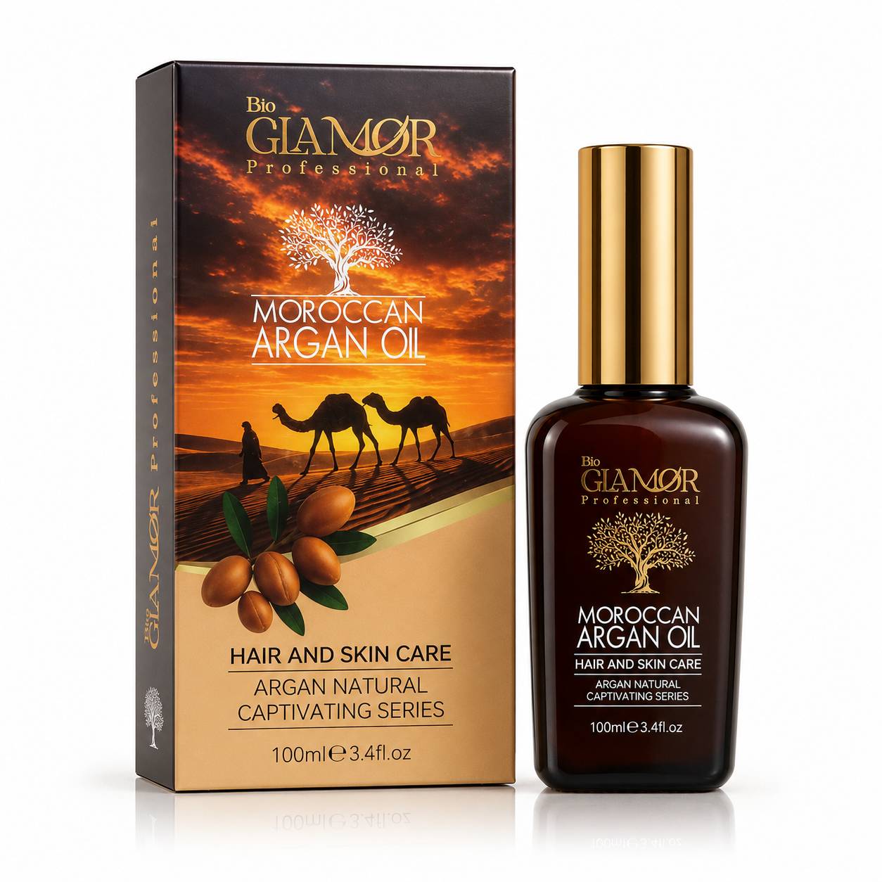 روغن آرگان مراکشی بیو گلامور (Bio Glamor) 100 میل | تقویت مو و مراقبت از پوست