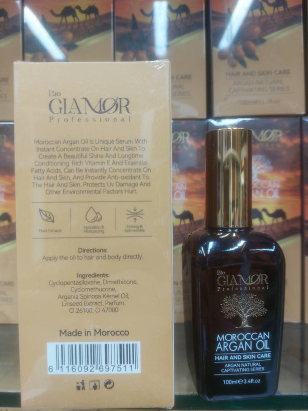 روغن آرگان مراکشی بیو گلامور (Bio Glamor) 100 میل | تقویت مو و مراقبت از پوست