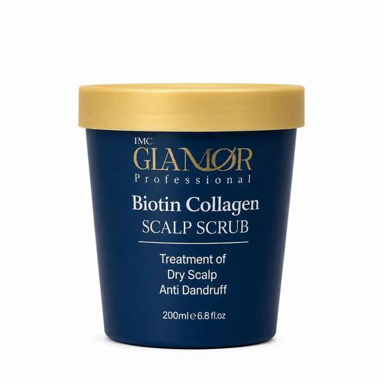 اسکراب پوست سر گلامور پروفشنال بیوتین کلاژن مدل Biotin Collagen حجم ۲۰۰ میل