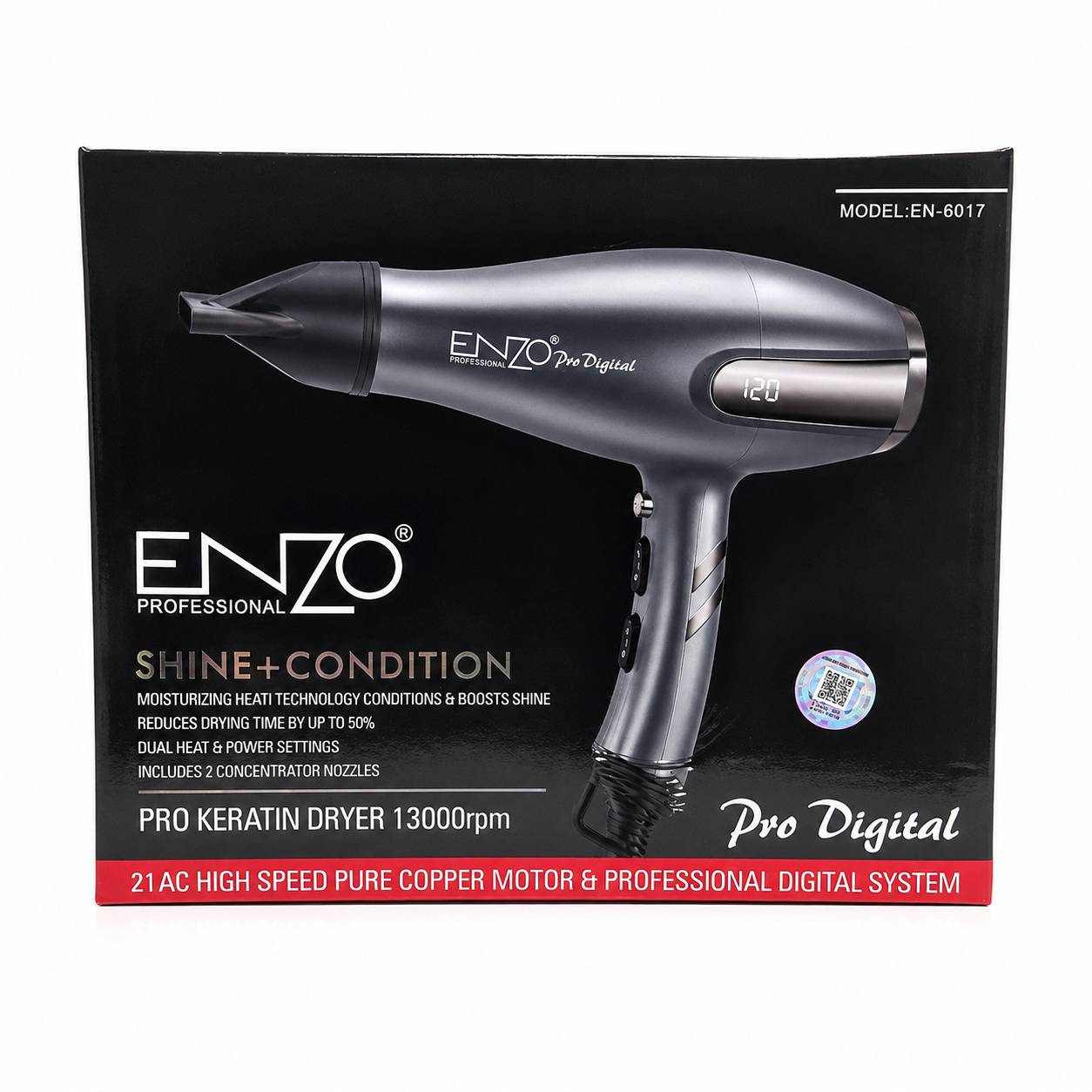 سشوار حرفه‌ای انزو ENZO Pro Digital مدل EN-6017