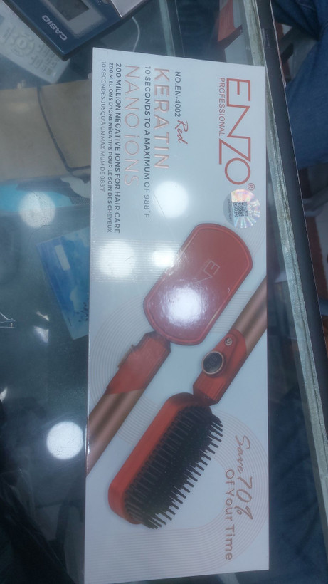 برس حرارتی انزو رنگ قرمزEN-4002 پروفشنال ENZO professional AC110_240v 50/60 Hz 65w