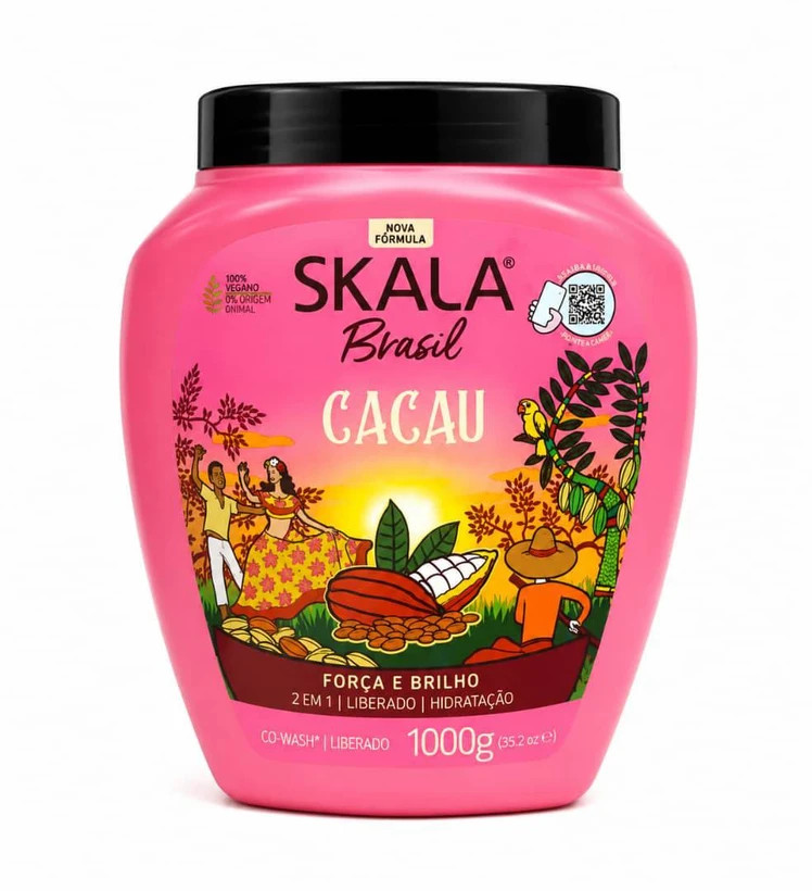 ماسک مو اسکالا Brasil Cacau کاکائو ۱۰۰۰ گرم | تقویت، آبرسانی و افزایش درخشندگی مو