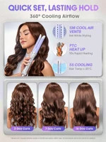 بابلیس اتوماتیک شیگلم One Touch Airflow Styler Pro مدل 25mm اورجینال فرکننده مو با جریان هوای سرد و چرخش خودکار
