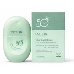 حاوی ESTELIN، تتلا و سرامایدیس & Clea Sun Shield Centella Ceramide Sunscreen SPF ۵۰، رنگ سبز