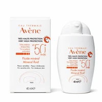ضدآفتاب اون مینرال و معدنی فاقد چربی صد در صد اورجینال avene چهل میل spf پنجاه ساخت فرانسه mineral fluid