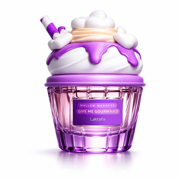 ادکلن بستنی بنفش ملو مدنس لطافه Lattafa طرح mallow madness give me gourmand  امارات
