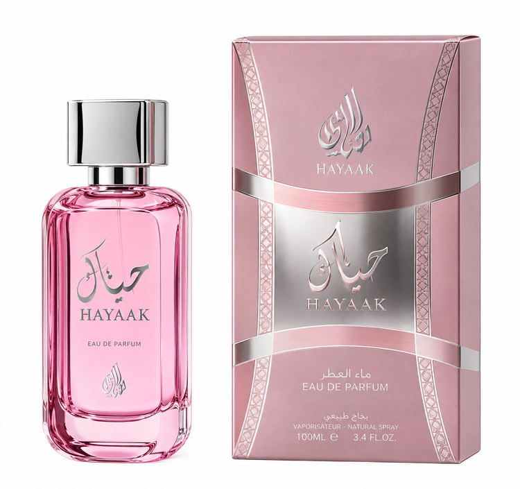 عطر ادکلن (ادوپرفیوم)حیاتی صورتی زنانه صد میل اماراتی شرکت العقیق