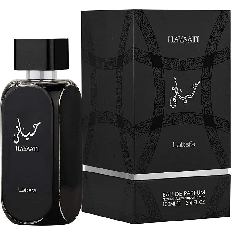 ادوپرفیوم عطر حیاتی مشکی ادکلن اماراتی صد میل لطافه Hayaati Lattafaاصل