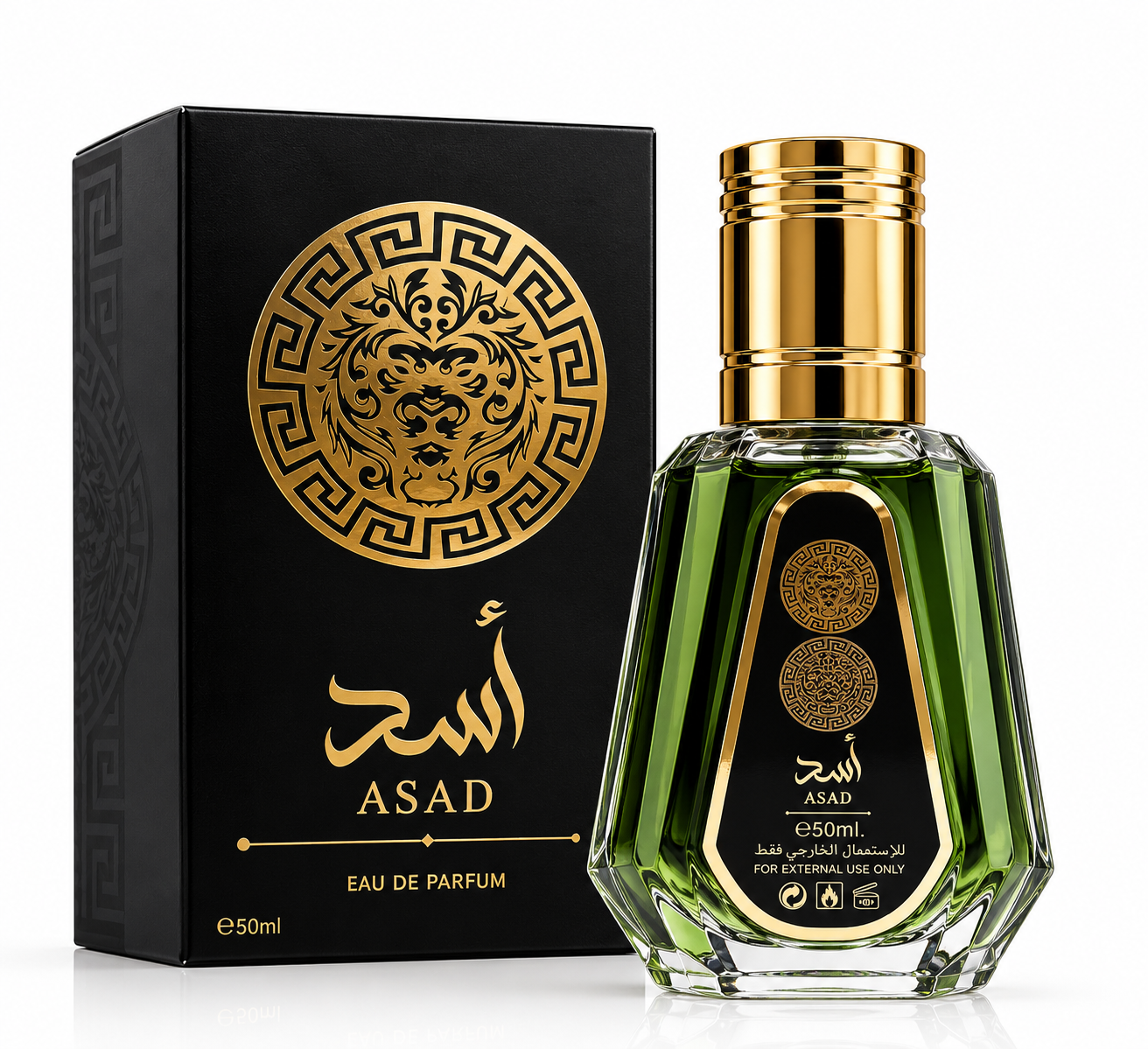 ادوپرفیوم اسد مشکی شرکت ارض زعفران اماراتی پنجاه میل
