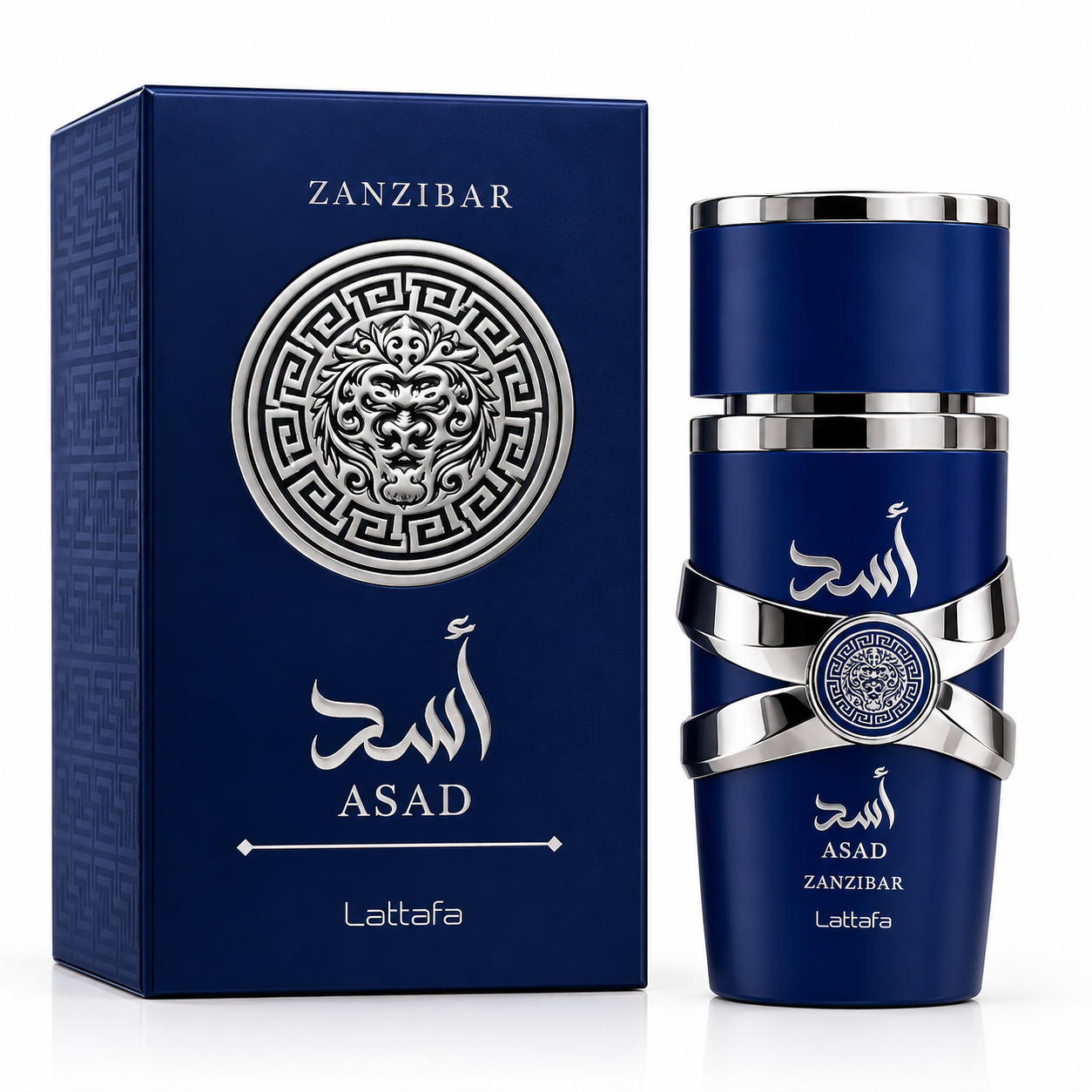 ادکلن عطر ادوپرفیوم اسد لطافه رنگ آبی زنزیبار(زنگبار) اصل میلAsad Lattafa