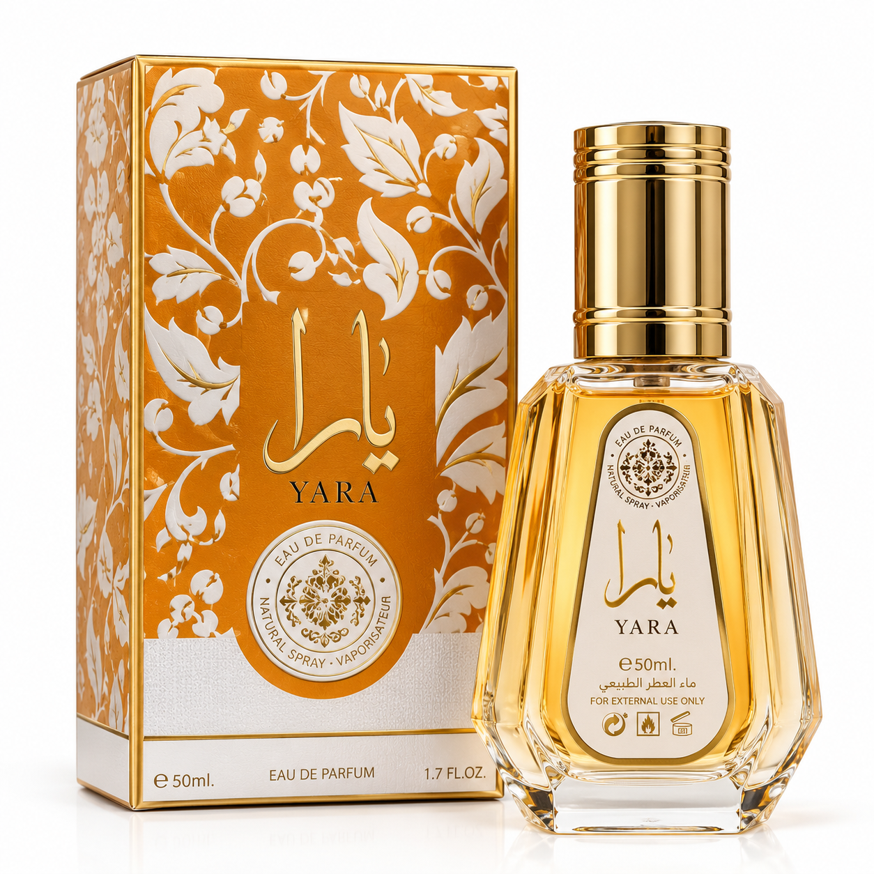 ادوپرفیوم عطر یارا پنجاه میل (ارض الزعفران)yara ادکلن جیبی در چهار رایحه(ورق بزنین)