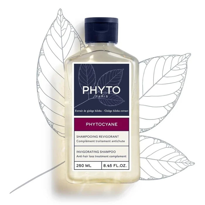 شامپو تقویت‌کننده مو فیتو مدل Phytocyane با عصاره جینکو بیلوبا حجم 250 میلی‌لیتر مناسب موهای مستعد ریزش