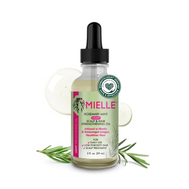 روغن ضد ریزش و استحکام بخش ریشه مو رزماری و بیوتین مدل لایت مییله Mielle