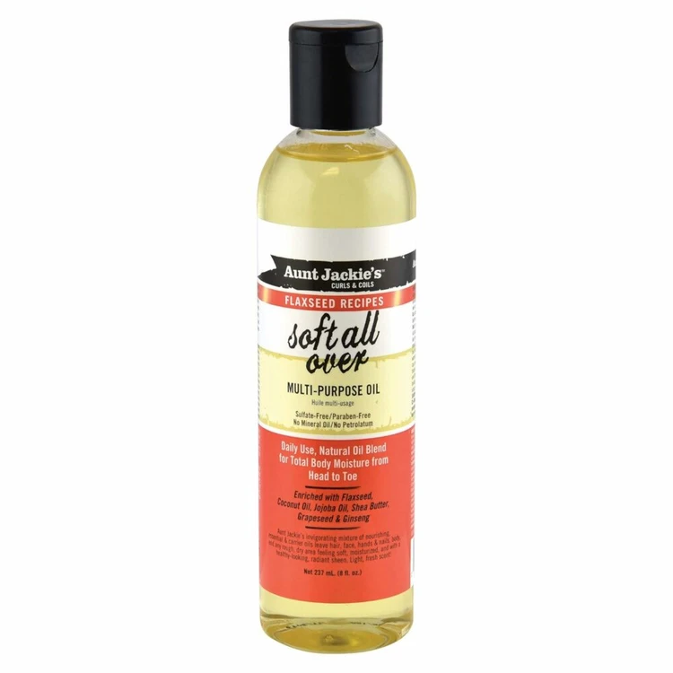 روغن چندمنظوره آنت جکیز Aunt Jackies soft all over کاملا اورجینال  حجم روغن: 237 میلی لیتر