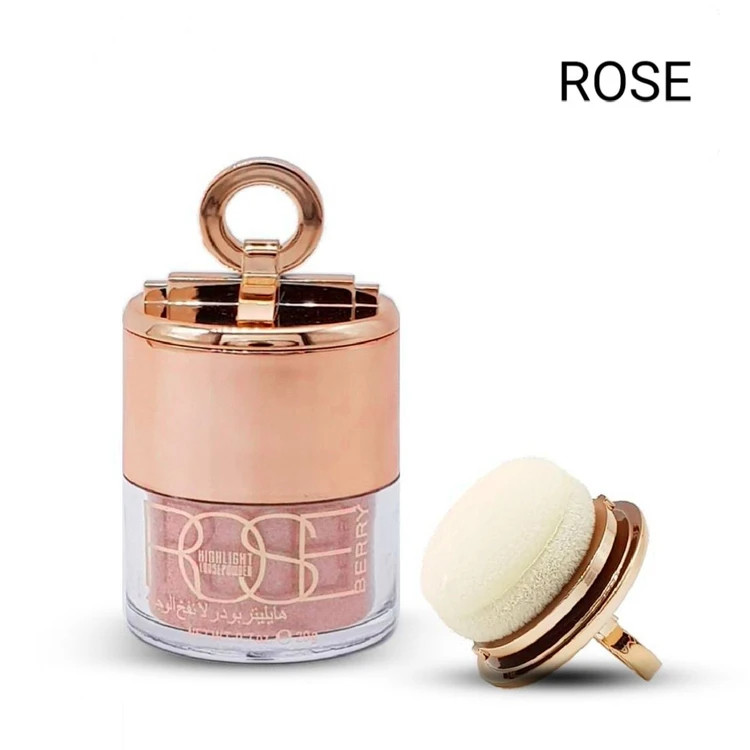 هایلایتر انگشتری سلطنتی اصل در چهار رنگ پودری مارک رزبری به همراه پدر مخصوص roseberry