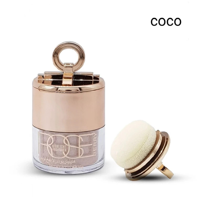 هایلایتر انگشتری سلطنتی اصل در چهار رنگ پودری مارک رزبری به همراه پدر مخصوص roseberry