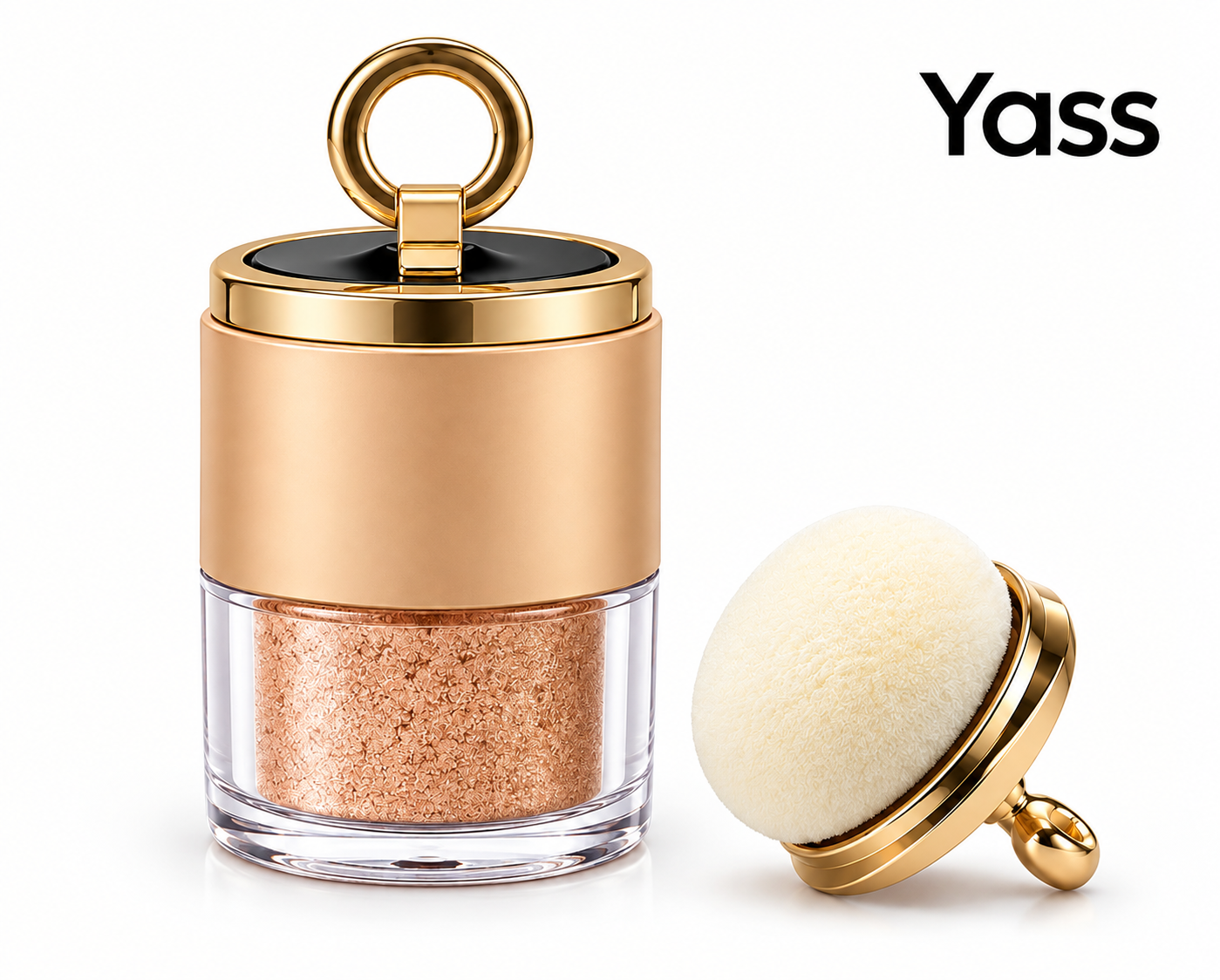 هایلایتر انگشتری سلطنتی اصل در چهار رنگ پودری مارک رزبری به همراه پدر مخصوص roseberry