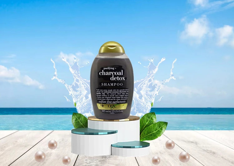 شامپو پاکسازی موی سر او جی ایکس مدل زغال OGX Charcoal detox حجم 385 میلی لیتر