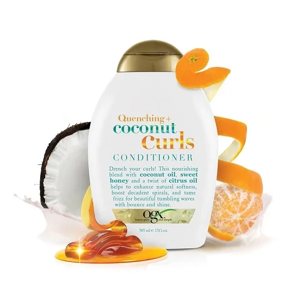 شامپو نارگیل مراقبت از موهای فر او جی ایکس Ogx Coconut Curls اورجینال حجم 385 میل