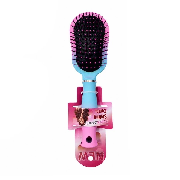 برس پدل بازکننده گره مو مناسب موهای فر و موج‌دار پاستلی Paddle Brush