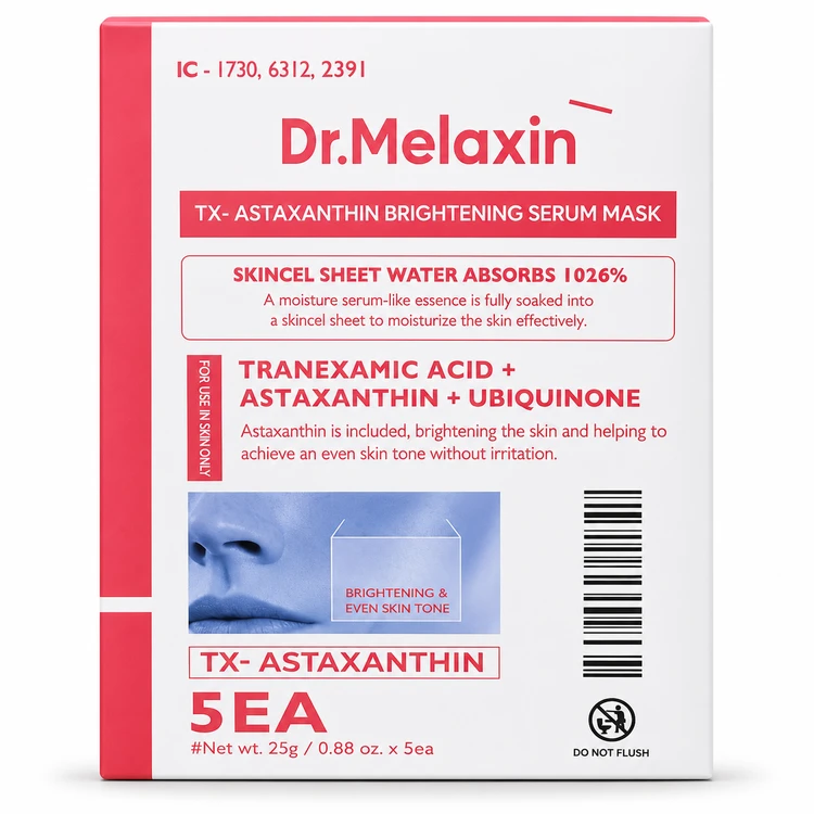 ماسک ورقه‌ای روشن‌کننده Dr.Melaxin TX-Astaxanthin