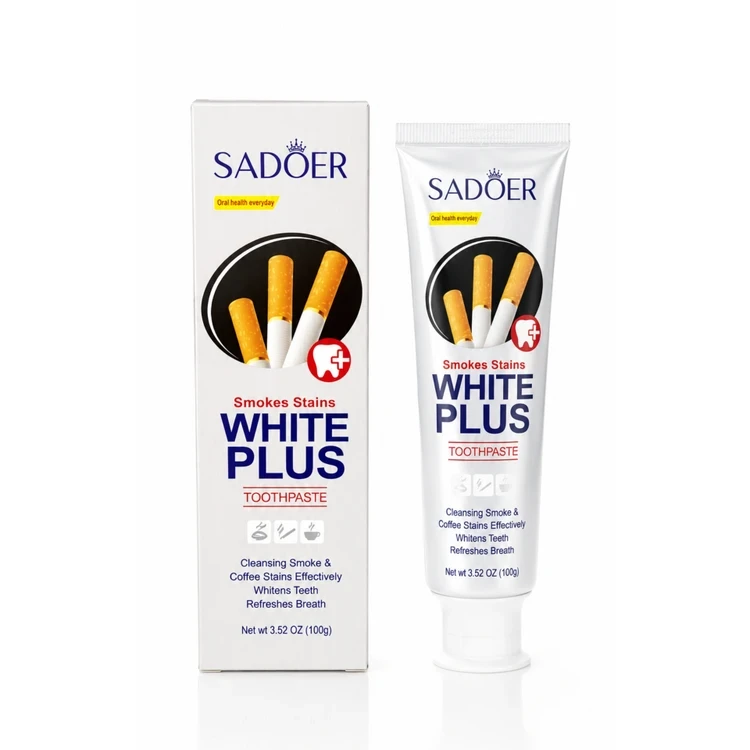 خمیردندان سفیدکننده SADOER White Plus مخصوص افراد سیگاری – 100 گرم