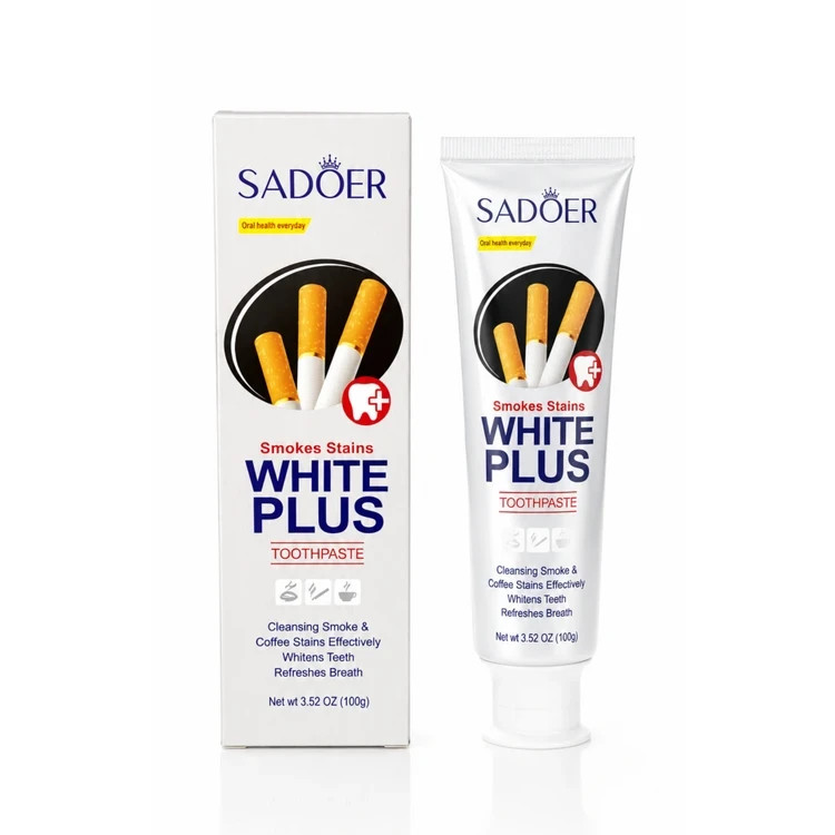 خمیردندان سفیدکننده SADOER White Plus مخصوص افراد سیگاری – 100 گرم